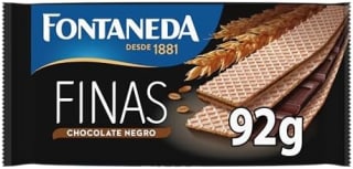 Fontaneda Finas, Barquillos Rellenos de Chocolate Negro 92 g por 1.77€