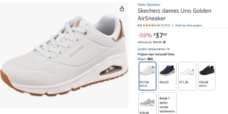 Skechers Uno - Gouden Air - Dames Sneakers voor €37 bij Amazon