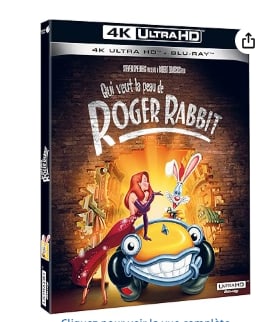 Blu-Ray & 4K Ultra-HD Qui Veut la Peau de Roger Rabbit à 14,99€