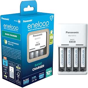 eneloop Basic. Cargador 2 o 4 pilas AA/AAA Ni-MH con 4 pilas eneloop AAA por 16.14€