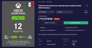 12 Meses Xbox Game Pass Ultimate por $1,774 | CDKeys