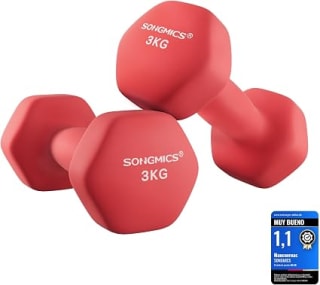 SONGMICS 2 mancuernas hexagonales de 3 Kg por 13.31€