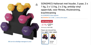 SONGMICS Halterset met houder voor €27,74 bij Amazon