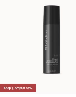 10% korting bij aankoop van 3 deodorants of Anti-Perspirant bij Rituals
