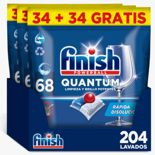 Finish Powerball Quantum 204 Pastillas para Lavavajillas por 28,24€