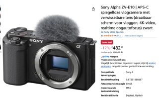 Sony DSC ZV-E10 Vlogcamera voor €482,16 bij Amazon