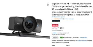 Elgato Facecam 4K voor €139,99 bij Amazon