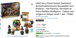 LEGO Harry Potter kasteel Zweinstein: sorteerhoedceremonie voor €10,26 bij Amazon