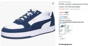 Puma Caven 2.0 Mono sneakers zwart/wit voor €38,96 bij Amazon