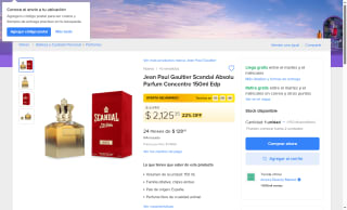 Parfum Jean Paul Gaultier Scandal Absolu por $1,516 | Mercado Libre
