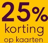 25% korting op alle kaarten bij Greetz