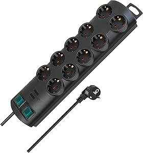 Brennenstuhl Primera-Line regleta 10 Tomas Corriente y 2 interruptores por 14.59€