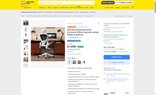 Silla Ergonómica Amia por $1,538 | Mercado Libre