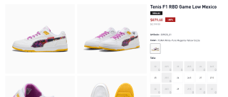 Tenis F1 RBD Game Low Mexico Puma por $880