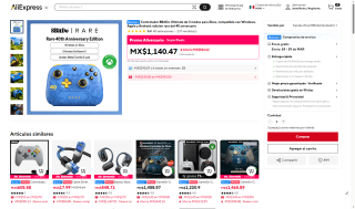 Control 8BitDo Xbox Edición 40 Aniv por $849 | Oferta AliExpress