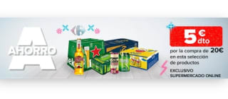 -5€ de Descuento directo por compra de 20€ en Carrefour.