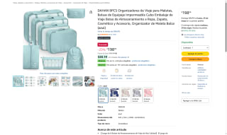 Juego 8 Bolsas Viaje DAHAN por $199 | Oferta Amazon