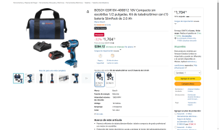 Kit Taladro Bosch 18V por $1,705 | Oferta Amazon