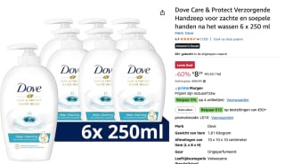 Dove Care & Protect handzeep - 6 x 250 ml voor €8,24 bij Amazon