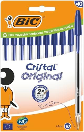 30 BIC Cristal Original Bolígrafos de Punta Media Azul por 8.18€
