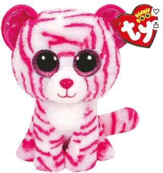 TY - Beanie Boos Asia, Tigre, 15 cm, Color Blanco/Rosa por 6.99€