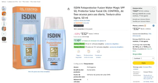 ISDIN Fusion Water Magic SPF 50 (50ml) por $333 en Amazon