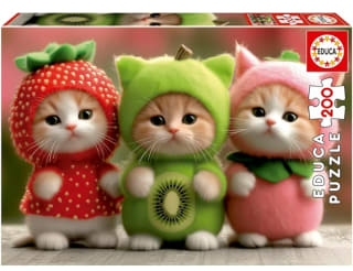 Educa - Puzzle Infantil de 200 Piezas | Gatitos Frutales | Medidas: 40 x 28 cm 5.99€