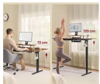 VASAGLE escritorio eléctrico ajustable 140x70cm por 84.08€