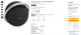 Bocina Harman Kardon Onyx Studio 8 por $2,399 | Amazon