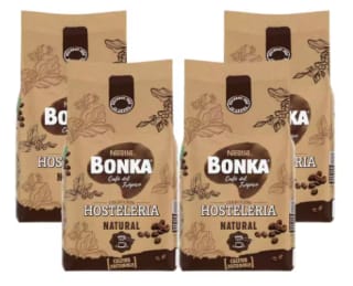 BONKA Café natural en grano 4 paquetes x 1kg por 51.51€