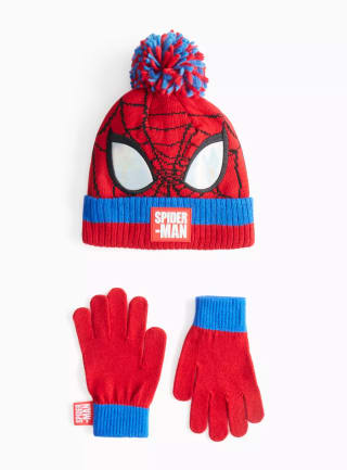 Update Deal: Spider-Man Character Print Gloves & Hat Set 6-9 years & 10-13 years /Blu