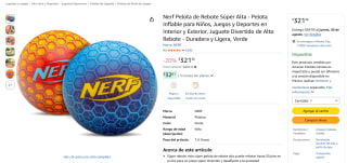 Nerf Pelota de Rebote Súper Alta por $321 en Amazon