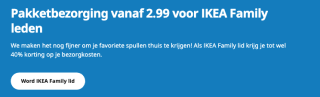Tot 40% korting op Pakketbezorging als IKEA Family lid