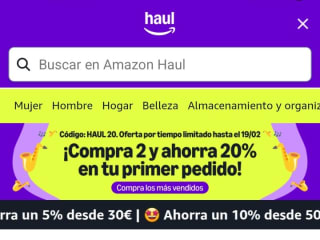 Compra 2 y Ahorra un 20% con Amazon Haul.