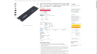 Crucial 2TB NVMe M.2 SSD por $3,531 | Oferta Amazon