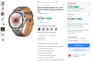 Huawei Watch 6 46mm por $2,409 en Mercado Libre