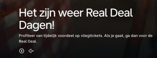 Real Deal Dagen: vliegtickets vanaf €143 bij KLM