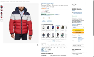 Chamarra Tommy Hilfiger 156AN122 Rojo Blanco por $667 | Amazon