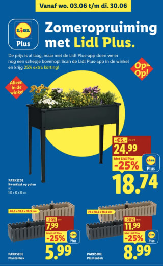 25% extra korting op zomerdeals bij de Lidl