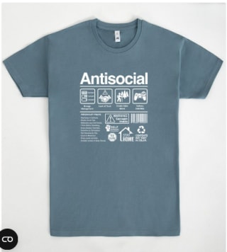 T-Shirt Graphique Pampling Antisocial Label de Dr.Monekers à 9,99€