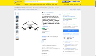 Dron DJI Lito 1 4K por $5,597 | Mercado Libre (Banamex 12 MSI)