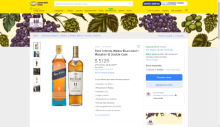 Pack Johnnie Walker Blue Label y Macallan 12 Double $5,129 | Mercado Libre