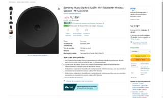Bocina Samsung Music Studio 5 por $4119 | Oferta Amazon