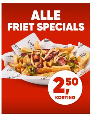 €2,50 korting op alle frietspecials bij Kwalitaria