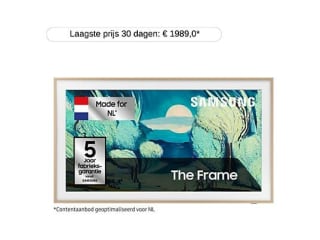 SAMSUNG 65" The Frame LS03FA incl. Teak bezel (2025) voor €999 bij de Mediamarkt