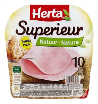 HERTA Superieur ham 340g voor €1,56 bij Colruyt
