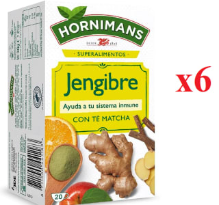6 x Hornimans Infusión de Jengibre con Té Matcha 100% Natural | 20 bolsitas por 9.66€