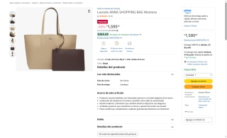 Bolsa Lacoste Tote Reversible por $1,595 | Oferta Amazon