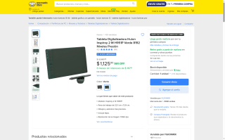 Huion Inspiroy 2 M H951P por $1,125 | Oferta Mercado Libre