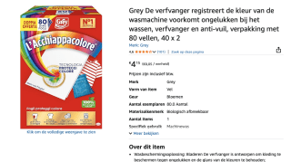 Colour Catcher Anti-kleurdoorloopdoekjes 80 velletjes voor €4,15 bij Amazon